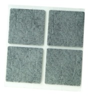 Plstené posuvné podložky pod nábytok 45x45 sivá 4 ks