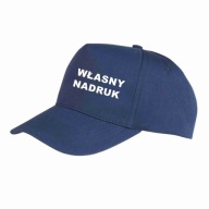 Námornícka modrá baseballová šiltovka s nápisom VLASTNÉ LOGO