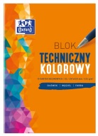 Technický blok A3 10k 225g FAREBNÉ obliečky OXFORD