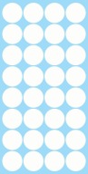 Nálepky CIRCLES Bodky 4cm 32ks Biele