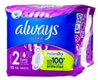 Vždy, Ultra dlhé, Hygienické vložky, 10 kusov