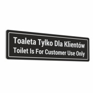 Toaleta Len pre zákazníkov - Nálepka 7x25