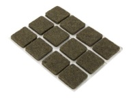 Plstené podložky pod nábytok 20x20 HNEDÁ 12 ks