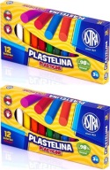 Školská plastelína Astra, 12 intenzívnych farieb, vysoká kvalita, v PÚZRIKU x 2