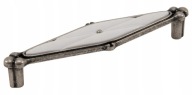 Porcelánová nábytková úchytka staré striebro, postriebrená 128 mm - UP024 AMIX