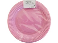 TANIERE taniere jednorazový tanier PÚDROVÝ RUŽOVÝ papier 18 cm