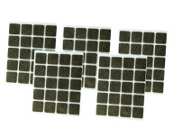 Plsťové podložky fi 20x20 mm 100 ks, hnedá plsť na nábytok