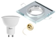 1x svietidlo halogénové sklo + 1x LED GU10 5W