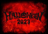 HALLOWEENSKÝ BANNER PLAGÁT Tmavý vzor