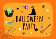 HALLOWEENSKÝ BANNER PLAGÁT Vzor Halloweenskej párty