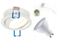 STROPNÉ SVETLO POHYBLIVÉ POHYBLIVÉ LED KRUH BIELY EDO +GU10 +LED ŽIAROVKA