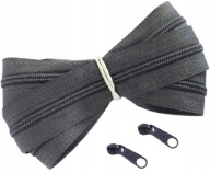 Špirálový zips 3 mm zips GRAPHITE 1 meter + 2 zipsy