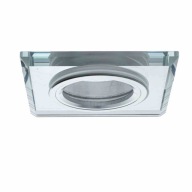 Sklenené stropné očko SQUARE SILVER