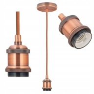 ZÁVESNÉ stropné svietidlo, ozdobný držiak žiarovky E27, LAMPA LOFT Copper