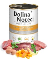 DOLINA NOTECI PREMIUM mokré krmivo pre psov bohaté na kačicu s tekvicou 800g