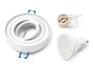 SADA HALOGÉNOVEJ ŽIAROVKY BIELA ​​+ LED ŽIAROVKA 5W + GU10 6000K