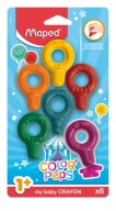 Detské prvé pastelky 6 farieb 12m+ Maped