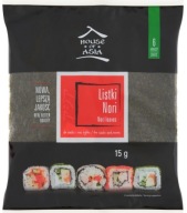 NORI LEAVES SEA ALGAE LEAVES 6KS 15g MORSKÉ RIASY NA SUSHI DOM ÁZIE