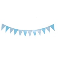 Papierová girlanda, banner, trojuholníky, modrá