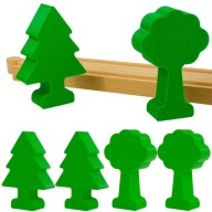 STROMY ŠTÝLU BRIO IKEA LILLABO 4 KUSY NA DREVENU ŽELEZNIČKU