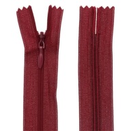 Zipsy KRYTÉ 60cm SVETLO bordové 1 ks.