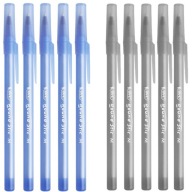 10 ks x BIC Round Stic Classic pero 1,0 mm: 5x modré + 5x čierne