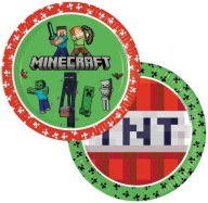 TNT Minecraft narodeninové taniere 23 cm 8 ks.