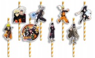 NARODENINOVÉ SLAMKY s POSTAVIČKAMI - KAROSKÁNKY SÉRIE ANIME NARUTO - 8 ks.