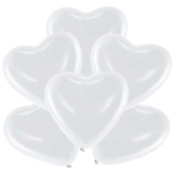 SRDCE balóny biely pastel SPOJENSTVO krst SVADOBNÁ výzdoba VALENTÍN x6