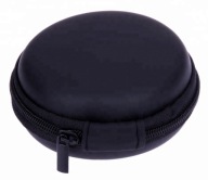 ČIERNE POUZDRO NA SLÚCHADLÁ PEVNÝ KRYT NA Zips 8 cm TVRDÉ POUZDRO AK223G