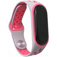 Náhradný remienok pre inteligentné hodinky Xiaomi Mi Band 3, ŠEDO-RUŽOVÝ