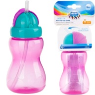 CANPOL Hrnček, fľaša na vodu so slamkou, tuba, 270 ml, 4 farby