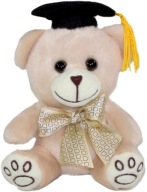 Maskot Teddy Bear School Graduate s mažiarom a lukom - 12 cm