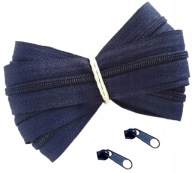 Špirálový zips 3 mm zips NAVY BLUE 1 meter + 2 zipsy