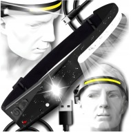 VÝKONNÁ LED HLAVOVÁ LAMPA HLAVOVÁ HLAVOVÁ LAMPA COB HEAD LIGHT S SENZOROM POHYBU