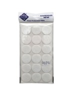 Plstené podložky na okrúhle stoličky, biele, okrúhle, 3,5 cm - 18 ks.