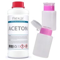 Acetónový odstraňovač rozpúšťadiel 1L 1000ml s dávkovacou fľašou s pumpičkou