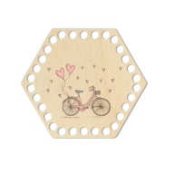 BSZ466-UV Základňa košíka - šesťhran 15,3x13,4cm - ružová