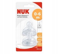 Nuk cumlík 0-6m pre First Choice+ SILIKÓNOVÁ fľaša S 2 ks na TEKUTINY