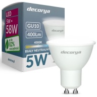 LED ŽIAROVKA SMD GU10 Decorya 5W 4000K CCD NEBLIKAJÚCA NEUTRÁLNA BIELA