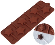 Silikónová forma na tyčinky s čokoládovou hviezdou LOllipops