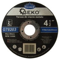 GEKO PREMIUM KOVOVÉ REZNÉ KOTOUČE 115X1,6 INOX