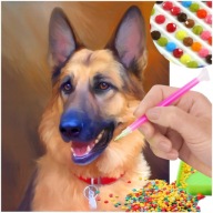 Diamond Mosaic Dog 5D Diamond Painting DOG Diamond Scrapbook
