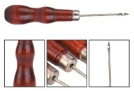 Šidlo, dierovač do kože, drevený špíz, 12 cm