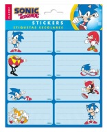 Nálepky Sonic The Hedgehog, 16 kusov na notebook