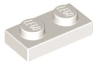 LEGO TANIER 1X2 BIELY Č. 3023 PRE 4 KS