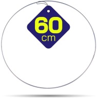 STRIEBORNÝ kovový prsteň na lapače snov, 60 cm