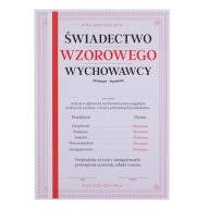 CERTIFIKÁT VZORNÉHO PEDagóga - ČERVENÝ PÁS - KONCOVÝ DARČEK (A4)