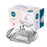 Miska na maslo, nádoba na maslo, sklenená maslovka Altom Design Venus, 17 cm