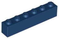 LEGO 3009 BRICK 1x6 tmavomodrá NOVINKA (2g)